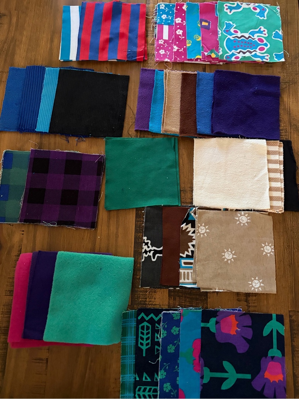 Fabric squares ideal for crafters/quilters